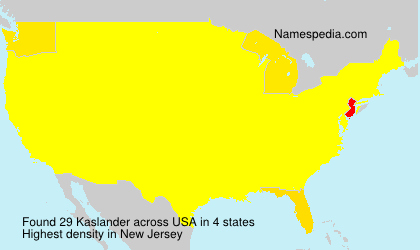 Surname Kaslander in USA Surname Kaslander in USA