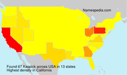 Surname Kaspick in USA Surname Kaspick in USA