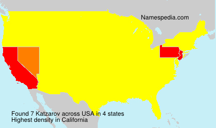 Surname Katzarov in USA Surname Katzarov in USA
