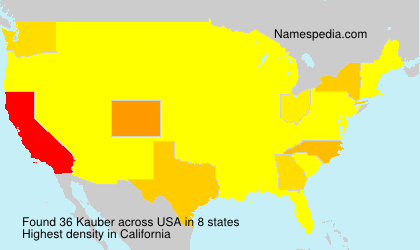 Surname Kauber in USA