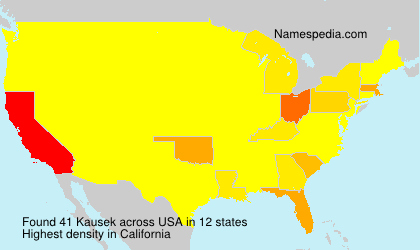 Surname Kausek in USA Surname Kausek in USA
