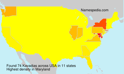 Surname Kavadias in USA Surname Kavadias in USA