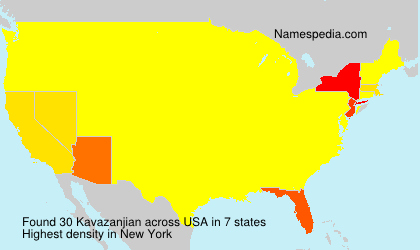 Surname Kavazanjian in USA Surname Kavazanjian in USA