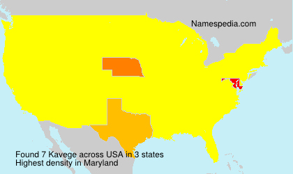 Surname Kavege in USA Surname Kavege in USA