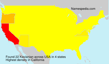 Surname Kavianian in USA Surname Kavianian in USA
