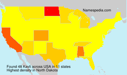Surname Kavli in USA Surname Kavli in USA