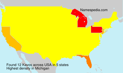Surname Kavos in USA Surname Kavos in USA
