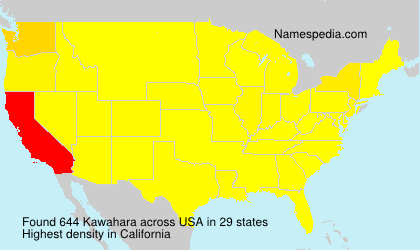Surname Kawahara in USA