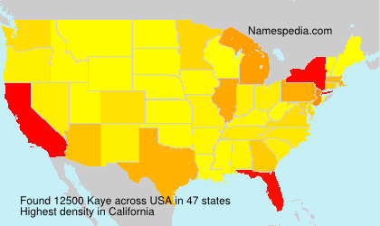 Surname Kaye in USA Surname Kaye in USA
