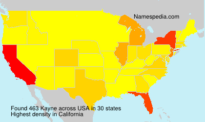 Surname Kayne in USA Surname Kayne in USA