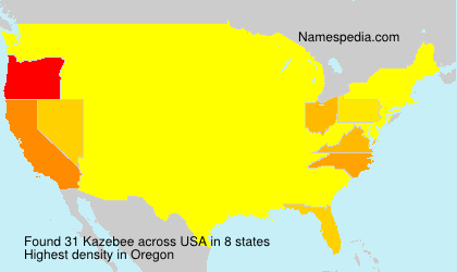 Surname Kazebee in USA Surname Kazebee in USA