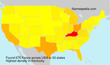 Surname Kazee in USA Surname Kazee in USA