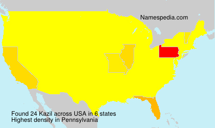 Surname Kazil in USA Surname Kazil in USA