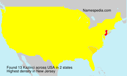 Surname Kazinci in USA Surname Kazinci in USA