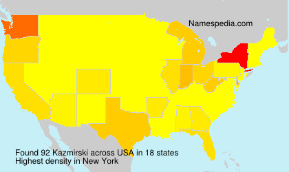 Surname Kazmirski in USA Surname Kazmirski in USA