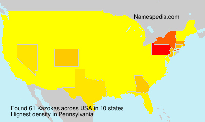 Surname Kazokas in USA Surname Kazokas in USA