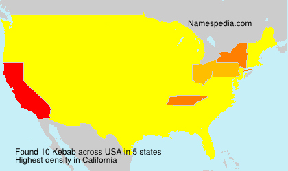 Surname Kebab in USA Surname Kebab in USA