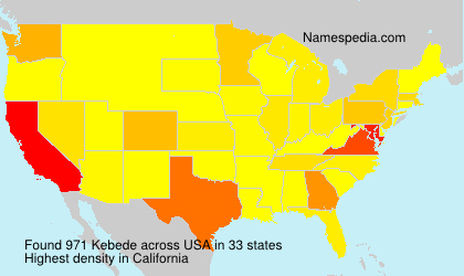 Surname Kebede in USA