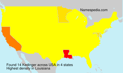 Surname Kedinger in USA Surname Kedinger in USA