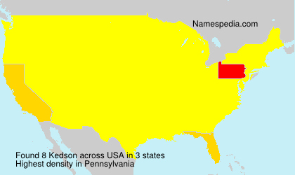 Surname Kedson in USA