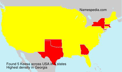 Surname Keesa in USA Surname Keesa in USA