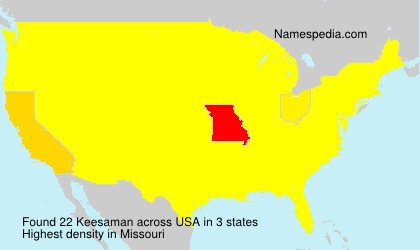 Surname Keesaman in USA Surname Keesaman in USA