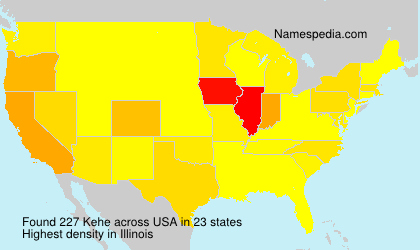 Surname Kehe in USA Surname Kehe in USA