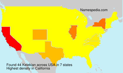 Surname Kelekian in USA Surname Kelekian in USA