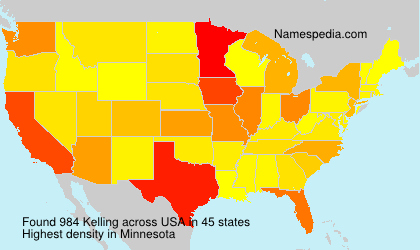 Surname Kelling in USA Surname Kelling in USA