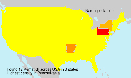 Surname Kematick in USA Surname Kematick in USA
