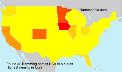 Surname Kemming in USA Surname Kemming in USA