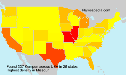 Surname Kempen in USA Surname Kempen in USA