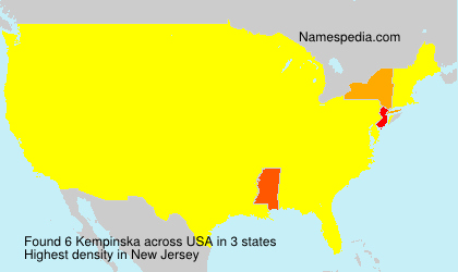Surname Kempinska in USA Surname Kempinska in USA