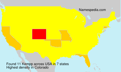 Surname Kempp in USA Surname Kempp in USA