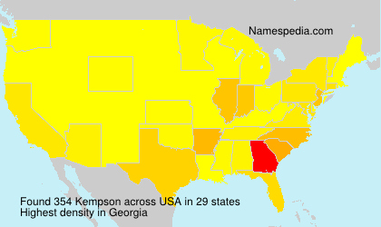 Surname Kempson in USA Surname Kempson in USA
