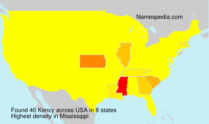 Surname Kency in USA Surname Kency in USA