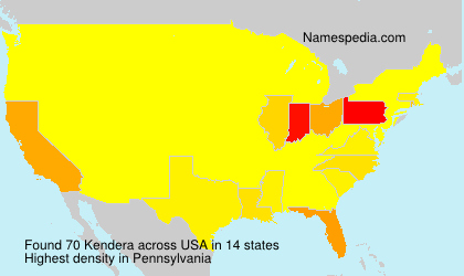 Surname Kendera in USA Surname Kendera in USA