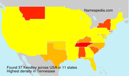 Surname Kendley in USA Surname Kendley in USA