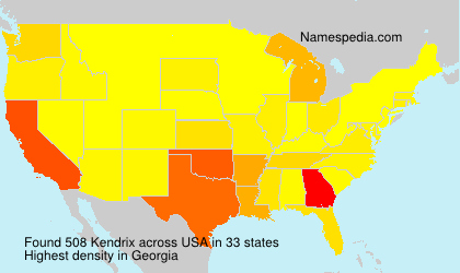Surname Kendrix in USA Surname Kendrix in USA
