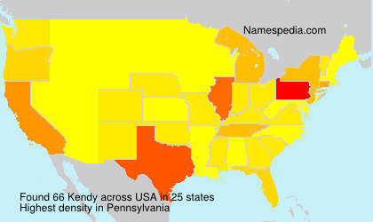 Surname Kendy in USA Surname Kendy in USA