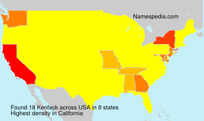 Surname Kenfack in USA Surname Kenfack in USA
