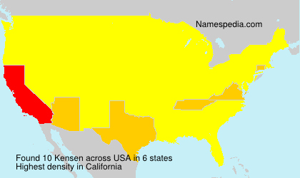 Surname Kensen in USA Surname Kensen in USA