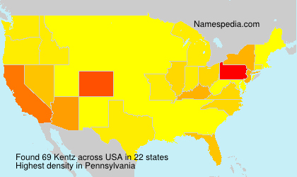 Surname Kentz in USA Surname Kentz in USA