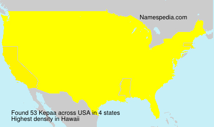 Surname Kepaa in USA Surname Kepaa in USA