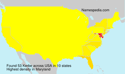 Surname Kerbe in USA Surname Kerbe in USA