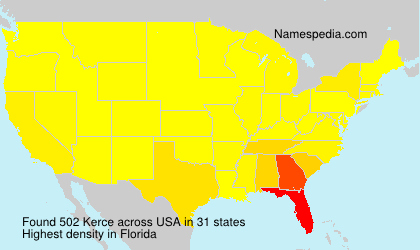 Surname Kerce in USA Surname Kerce in USA