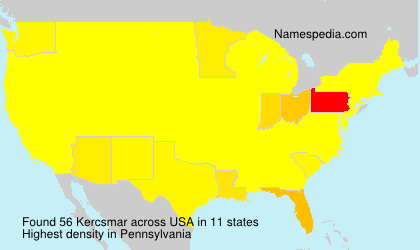 Surname Kercsmar in USA Surname Kercsmar in USA