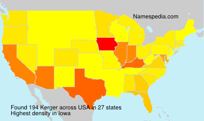 Surname Kerger in USA Surname Kerger in USA