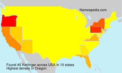 Surname Kerlinger in USA Surname Kerlinger in USA