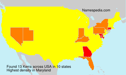 Surname Kerra in USA Surname Kerra in USA